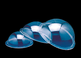 media esfera incolora con pestaña